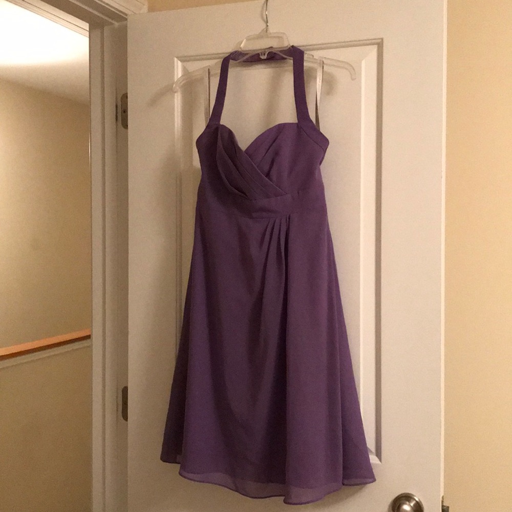 Alfred Angelo halter strap lavender dress